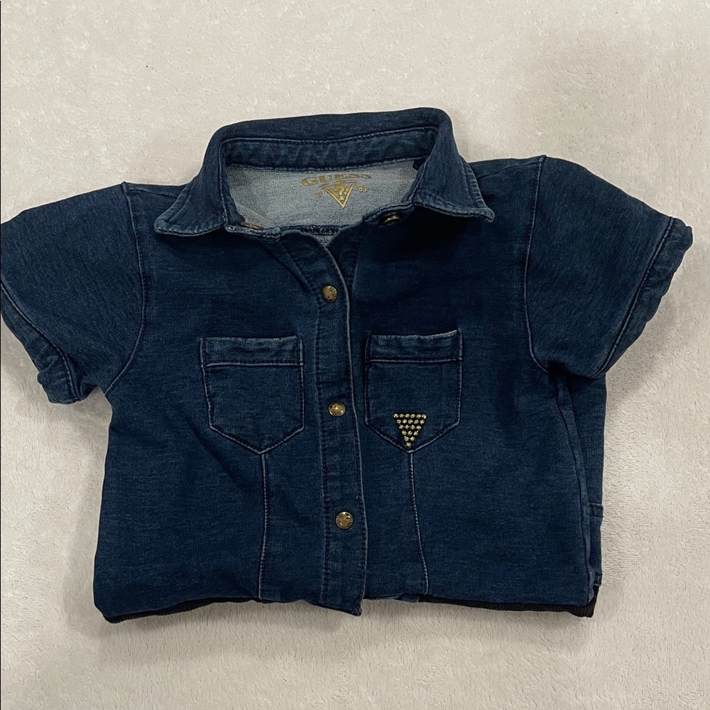 GUESS Kids Dark Blue Denim Dress 5T - Picture 6 of 7